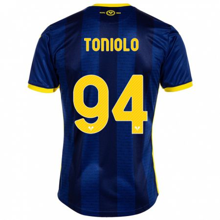 Kandiny Kinder Giacomo Toniolo #94 Marine Heimtrikot Trikot 2023/24 T-Shirt