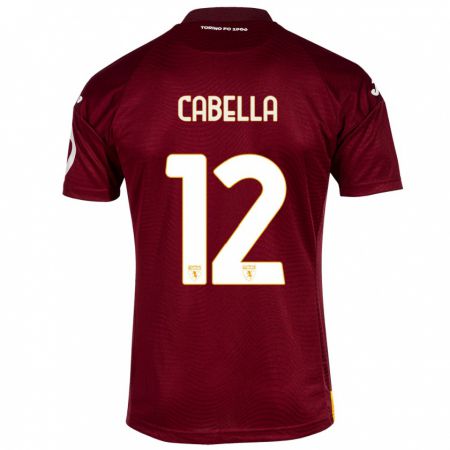 Kandiny Kinder Matteo Cabella #12 Dunkelrot Heimtrikot Trikot 2023/24 T-Shirt