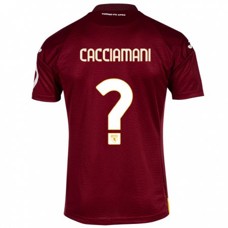 Kandiny Kinder Alessio Cacciamani #0 Dunkelrot Heimtrikot Trikot 2023/24 T-Shirt