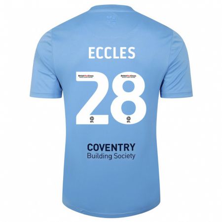 Kandiny Kinder Josh Eccles #28 Himmelblau Heimtrikot Trikot 2023/24 T-Shirt