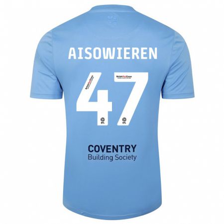 Kandiny Kinder Evan Eghosa Aisowieren #47 Himmelblau Heimtrikot Trikot 2023/24 T-Shirt