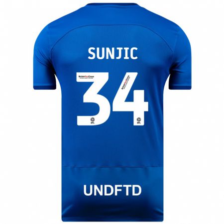 Kandiny Kinder Ivan Sunjic #34 Blau Heimtrikot Trikot 2023/24 T-Shirt