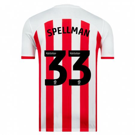 Kandiny Kinder Michael Spellman #33 Weiß Heimtrikot Trikot 2023/24 T-Shirt