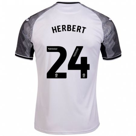 Kandiny Kinder Chelsea Herbert #24 Weiß Heimtrikot Trikot 2023/24 T-Shirt