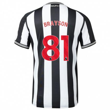 Kandiny Kinder Joe Brayson #81 Schwarz-Weiss Heimtrikot Trikot 2023/24 T-Shirt