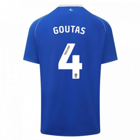 Kandiny Kinder Dimitrios Goutas #4 Blau Heimtrikot Trikot 2023/24 T-Shirt