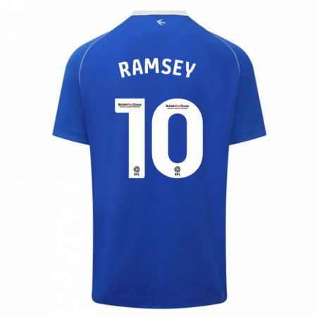 Kandiny Kinder Aaron Ramsey #10 Blau Heimtrikot Trikot 2023/24 T-Shirt