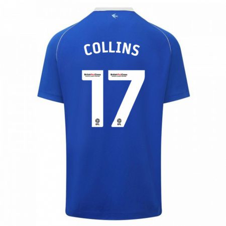 Kandiny Kinder Jamilu Collins #17 Blau Heimtrikot Trikot 2023/24 T-Shirt