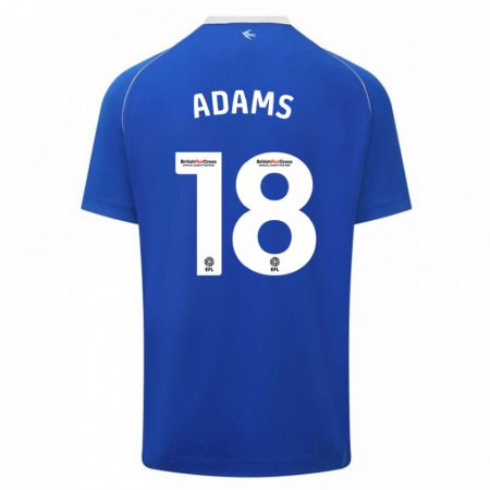 Kandiny Kinder Ebou Adams #18 Blau Heimtrikot Trikot 2023/24 T-Shirt