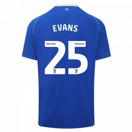 Kandiny Kinder Kieron Evans #25 Blau Heimtrikot Trikot 2023/24 T-Shirt