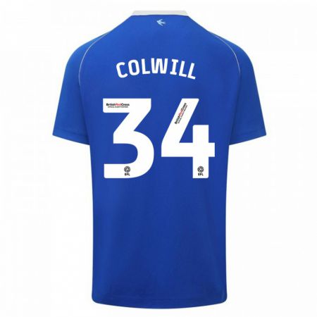 Kandiny Kinder Joel Colwill #34 Blau Heimtrikot Trikot 2023/24 T-Shirt