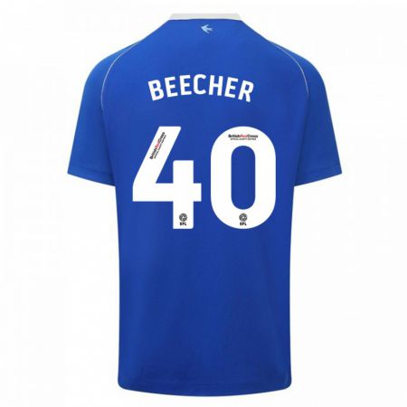 Kandiny Kinder Josh Beecher #40 Blau Heimtrikot Trikot 2023/24 T-Shirt