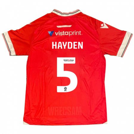 Kandiny Kinder Aaron Hayden #5 Rot Heimtrikot Trikot 2023/24 T-Shirt