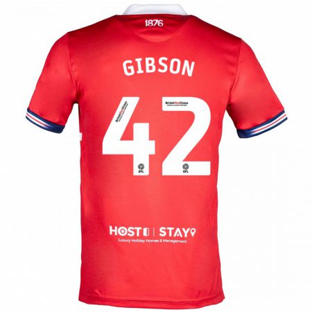 Kandiny Kinder Joseph Gibson #42 Rot Heimtrikot Trikot 2023/24 T-Shirt