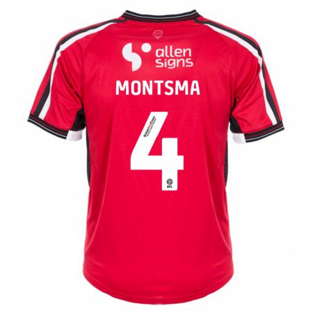 Kandiny Kinder Lewis Montsma #4 Rot Heimtrikot Trikot 2023/24 T-Shirt