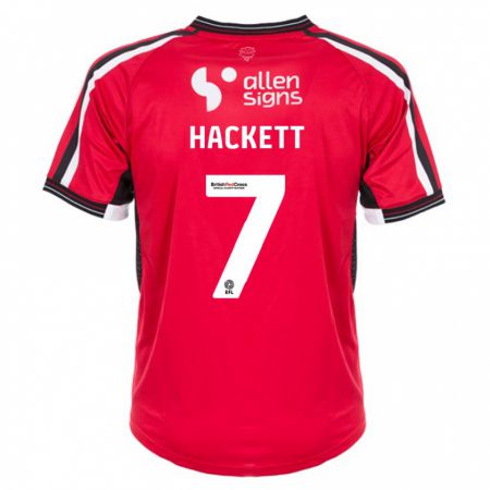 Kandiny Kinder Reeco Hackett #7 Rot Heimtrikot Trikot 2023/24 T-Shirt