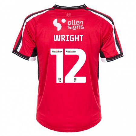 Kandiny Kinder Jordan Wright #12 Rot Heimtrikot Trikot 2023/24 T-Shirt