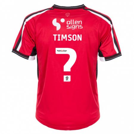 Kandiny Kinder Lana Timson #0 Rot Heimtrikot Trikot 2023/24 T-Shirt