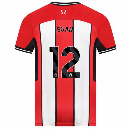 Kandiny Kinder John Egan #12 Rot Heimtrikot Trikot 2023/24 T-Shirt