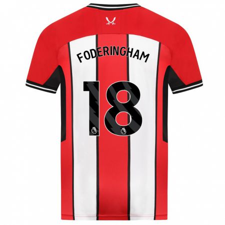 Kandiny Kinder Wes Foderingham #18 Rot Heimtrikot Trikot 2023/24 T-Shirt