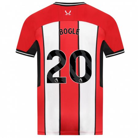 Kandiny Kinder Jayden Bogle #20 Rot Heimtrikot Trikot 2023/24 T-Shirt