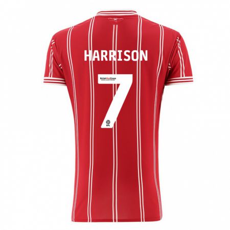 Kandiny Kinder Abi Harrison #7 Rot Heimtrikot Trikot 2023/24 T-Shirt