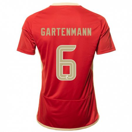 Kandiny Kinder Stefan Gartenmann #6 Rot Heimtrikot Trikot 2023/24 T-Shirt