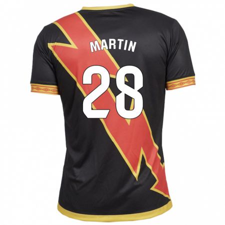 Kandiny Kinder Pablo Martín #28 Schwarz Auswärtstrikot Trikot 2023/24 T-Shirt