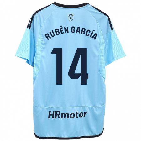 Kandiny Kinder Rubén García #14 Blau Auswärtstrikot Trikot 2023/24 T-Shirt