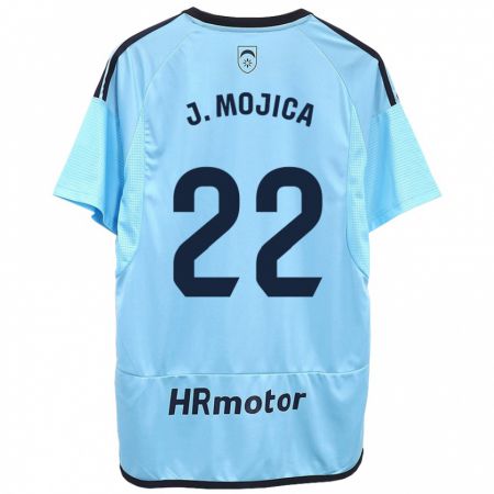 Kandiny Kinder Johan Mojica #22 Blau Auswärtstrikot Trikot 2023/24 T-Shirt