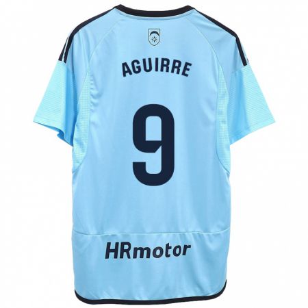 Kandiny Kinder Jorge Aguirre #9 Blau Auswärtstrikot Trikot 2023/24 T-Shirt