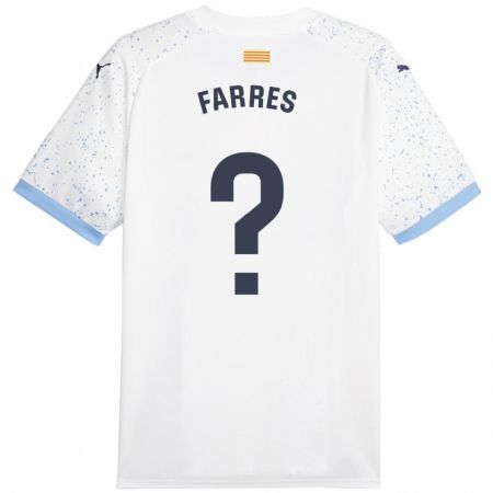 Kandiny Kinder Biel Farrés #0 Weiß Auswärtstrikot Trikot 2023/24 T-Shirt