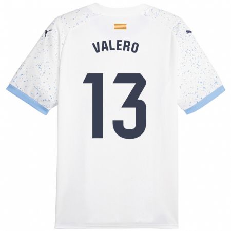 Kandiny Kinder Eliana Valero #13 Weiß Auswärtstrikot Trikot 2023/24 T-Shirt