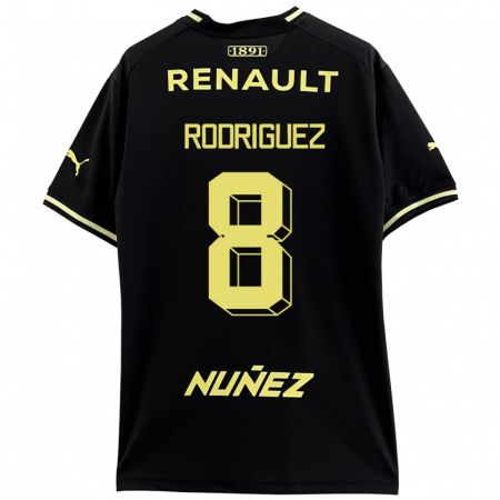 Kandiny Kinder Sebastián Rodríguez #8 Schwarz Auswärtstrikot Trikot 2023/24 T-Shirt