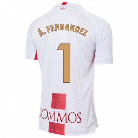 Kandiny Kinder Álvaro Fernández #1 Weiß Auswärtstrikot Trikot 2023/24 T-Shirt