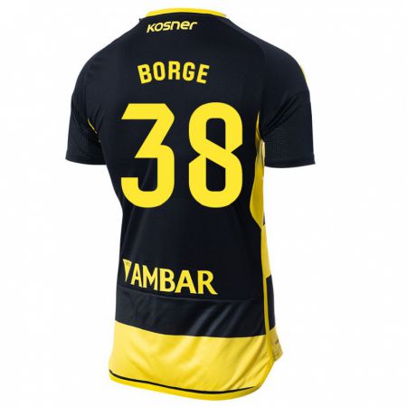 Kandiny Kinder Andrés Borge #38 Schwarz Gelb Auswärtstrikot Trikot 2023/24 T-Shirt