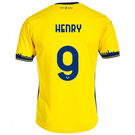 Kandiny Kinder Thomas Henry #9 Gelb Auswärtstrikot Trikot 2023/24 T-Shirt