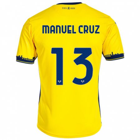 Kandiny Kinder Juan Manuel Cruz #13 Gelb Auswärtstrikot Trikot 2023/24 T-Shirt