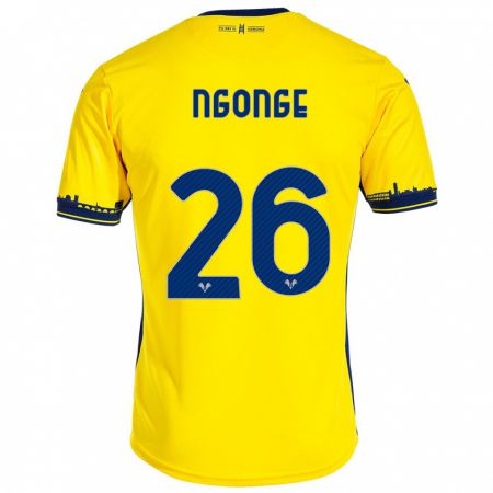 Kandiny Kinder Cyril Ngonge #26 Gelb Auswärtstrikot Trikot 2023/24 T-Shirt