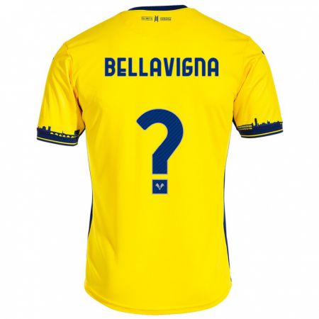 Kandiny Kinder Marco Bellavigna #0 Gelb Auswärtstrikot Trikot 2023/24 T-Shirt