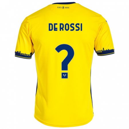 Kandiny Kinder Michele De Rossi #0 Gelb Auswärtstrikot Trikot 2023/24 T-Shirt