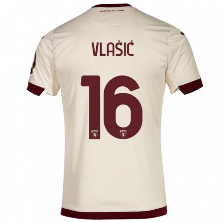 Kandiny Kinder Nikola Vlašić #16 Sekt Auswärtstrikot Trikot 2023/24 T-Shirt