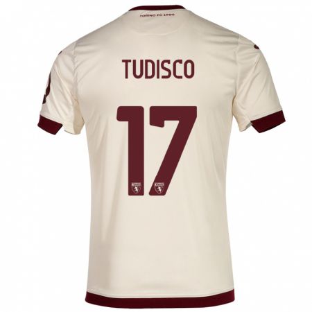 Kandiny Kinder Giorgia Tudisco #17 Sekt Auswärtstrikot Trikot 2023/24 T-Shirt