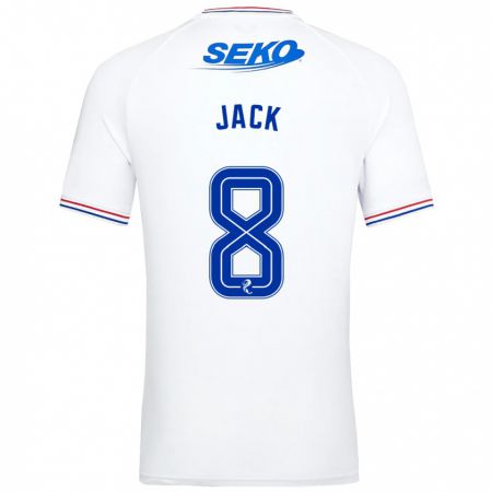 Kandiny Kinder Ryan Jack #8 Weiß Auswärtstrikot Trikot 2023/24 T-Shirt