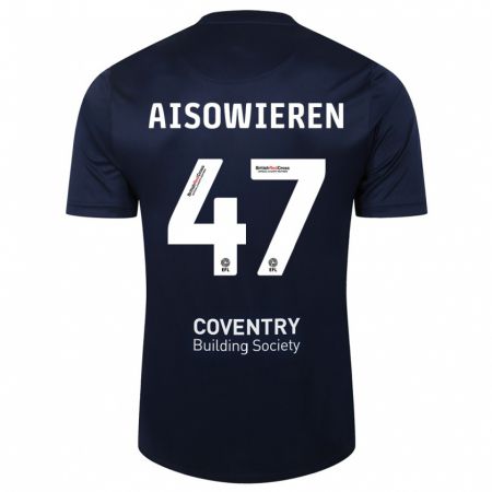 Kandiny Kinder Evan Eghosa Aisowieren #47 Rote Marine Auswärtstrikot Trikot 2023/24 T-Shirt