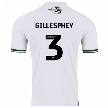 Kandiny Kinder Macaulay Gillesphey #3 Weiß Auswärtstrikot Trikot 2023/24 T-Shirt