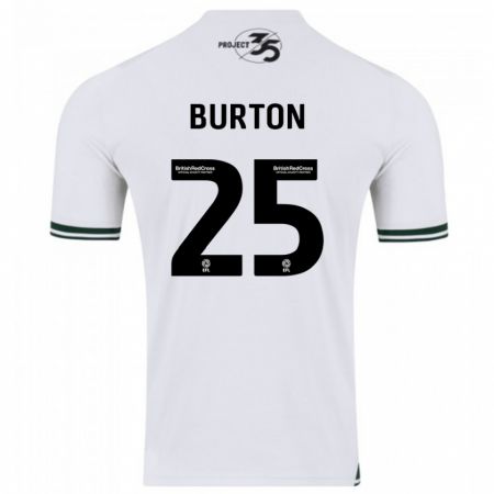 Kandiny Kinder Callum Burton #25 Weiß Auswärtstrikot Trikot 2023/24 T-Shirt