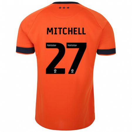 Kandiny Kinder Leah Mitchell #27 Orangefarben Auswärtstrikot Trikot 2023/24 T-Shirt