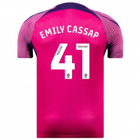 Kandiny Kinder Emily Cassap #41 Lila Auswärtstrikot Trikot 2023/24 T-Shirt