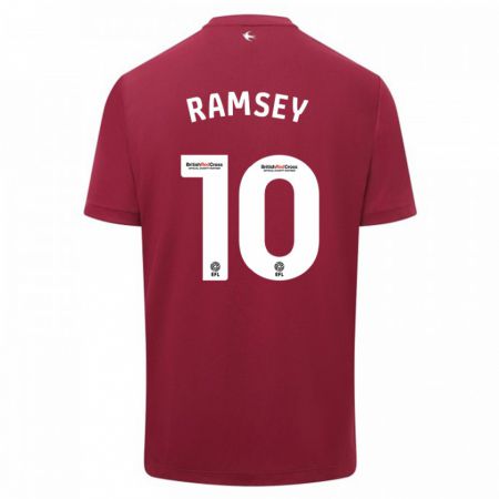 Kandiny Kinder Aaron Ramsey #10 Rot Auswärtstrikot Trikot 2023/24 T-Shirt